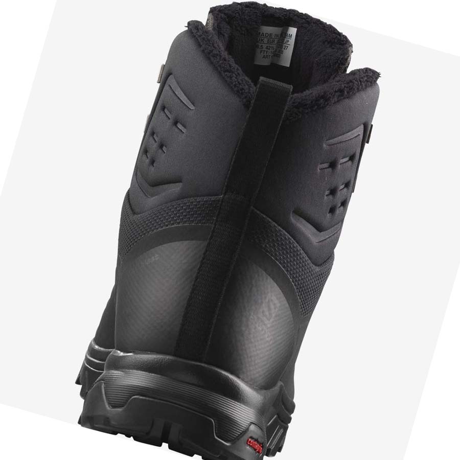 Salomon OUTBLAST THINSULATE™ CLIMASALOMON™ WATERPROOF Téli Csizma Férfi Fekete | HU 2241HAP